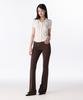 MUSINSA STANDARD WOMAN Women'S Vertical Texture Side Button Jersey Pants [Dark Brown]