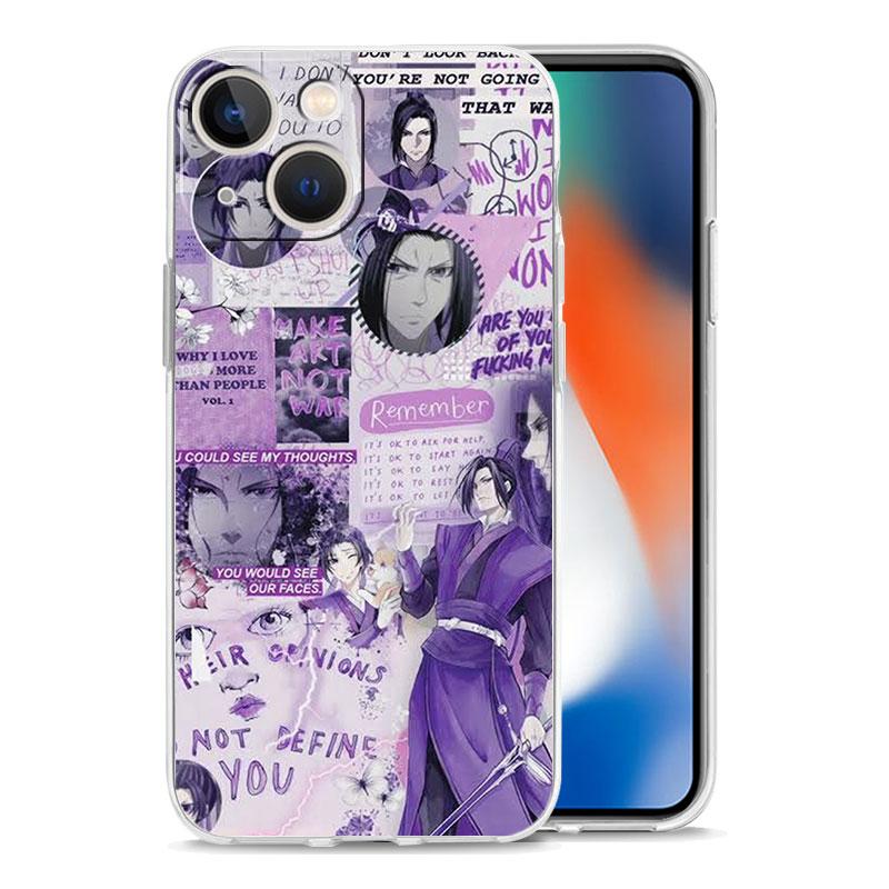 Anime Mo Dao Zu Shi Wei Wuxian Luxury Clear Phone Case For iPhone 15 16 14 13 12 11 Pro Max XS X XR SE 7 8 Plus Shockproof Cover