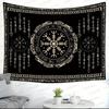 Vikama Nordische Runen Wandteppich Skandinavisches Energiefeld Wandkunst Minimalistische Spirituelle Dekoration Ideal für Meditationsräume