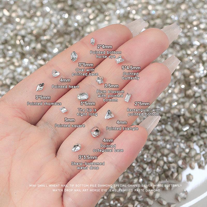 

40 шт. циркониевые микс мини-украшения для ногтей с бриллиантами, смешанная загрузка, стереоскопические аксессуары для ногтей, роспись ногтей, маникюрный салон, мастера по маникюру