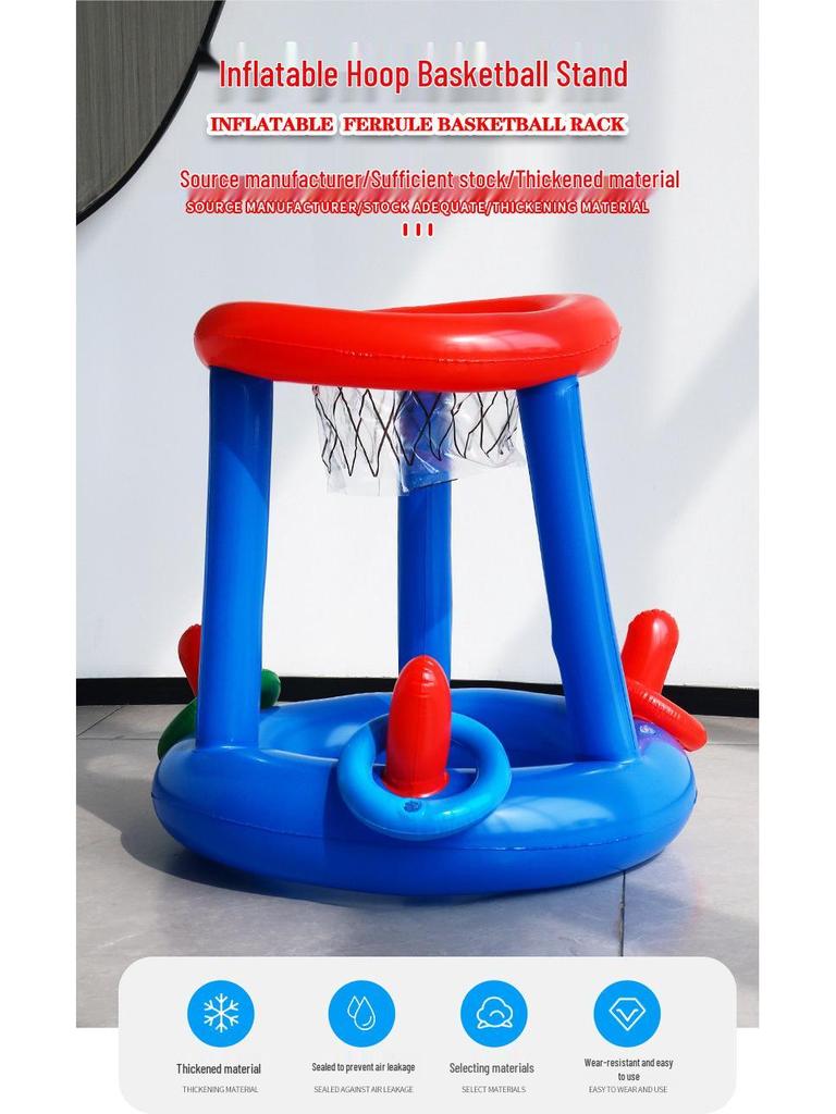 Aufblasbarer Wasserbasketballständer & Wurfring-Spielzeug für Eltern-Kind-Spiel