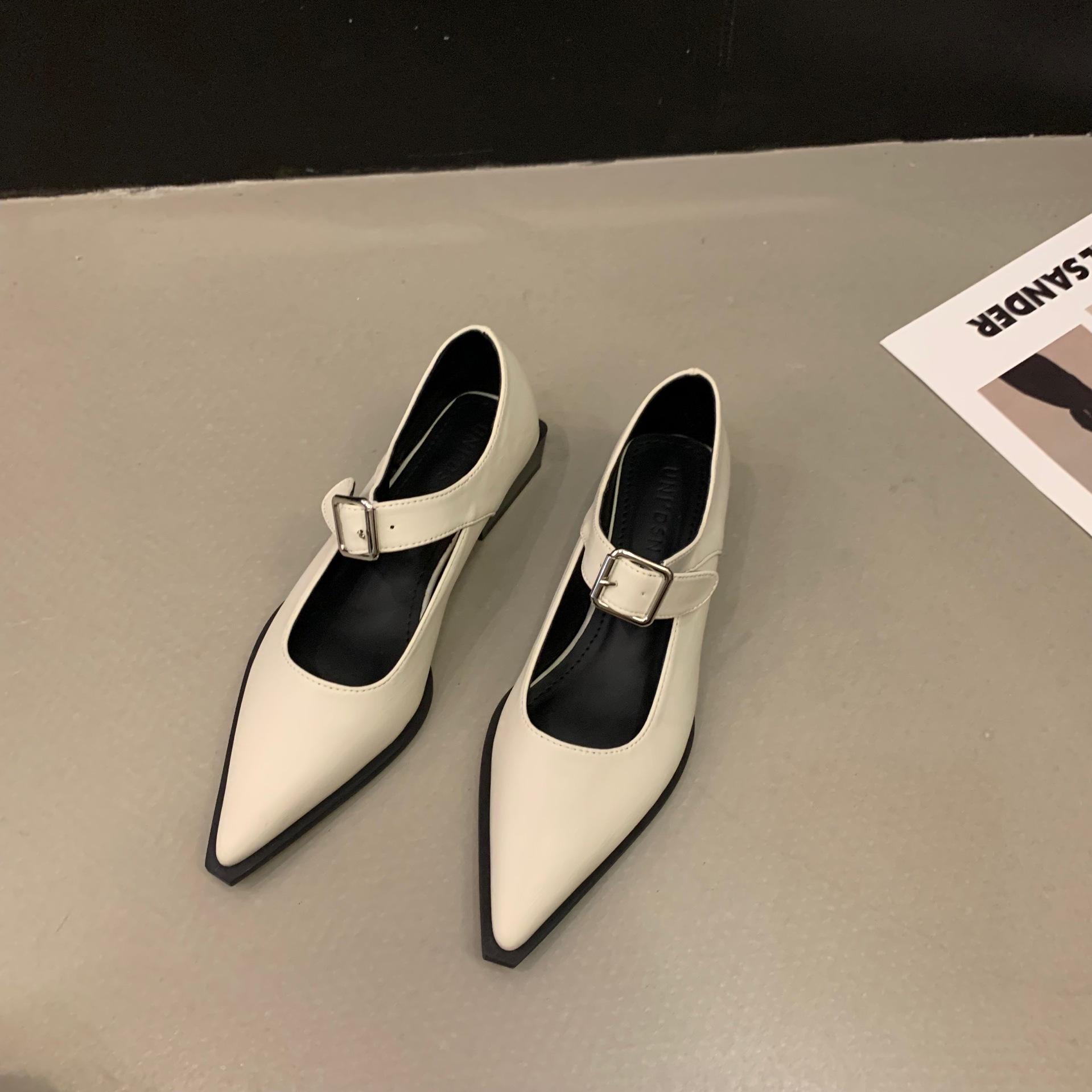 

Туфли Мэри Джейн для женщин Туфли-лодочки на низком каблуке Удобные модельные туфли на массивном блочном каблуке Женские туфли-лодочки Мэри Джейн с закрытым острым носком и регулируемым ремешком 39