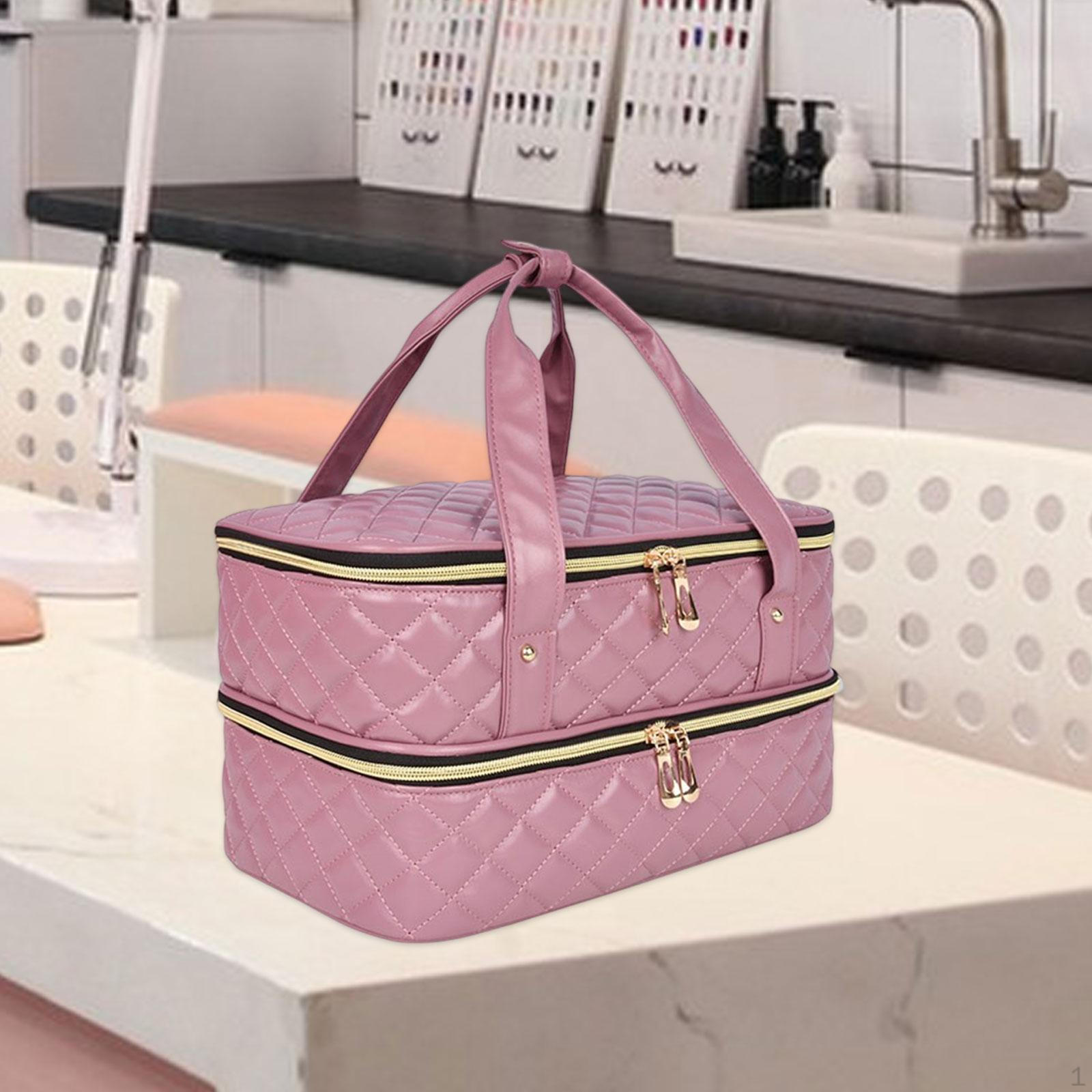 

Сумка-органайзер для лака для ногтей, двухслойная, вмещает 40 флаконов, портативная для