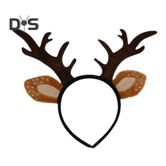 

Повязка на голову с оленьими рогами, женские оленьи рога и уши, аксессуары для волос на Рождество, Хэллоуин, косплей, вечеринка, принадлежности A