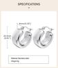 Tube Blod Huggie Hoop Earring for Women, Circle Hoops Stainles Steel Thick Simple Jewelry