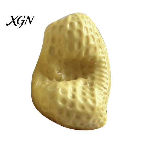 Cute Desktop Ornament Pinch Toy with Peanut Shape Stress Relief Soft Squeeze Non-rebound Sensory Fidget Non-Sticky for Kids