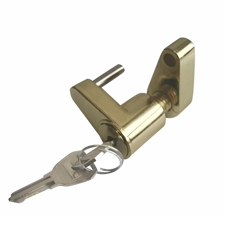 Zinc Alloy Trailer Hitch Coupler Lock For Locking Hauling Security Towing Tow Bar 2 Keys Rust-resistance Anti-theft Hard-wearing