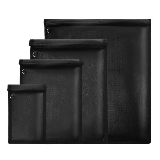 

4Pcs Large Faraday Bags Emp Proof Faraday Cages for Laptops Tablets Phones Car Keys Fireproof Waterproof Faraday Key Fob Protector чорний