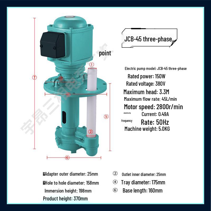 Trójfazowa elektryczna pompa oleju i wody do frezarek i tokarek - Model 120