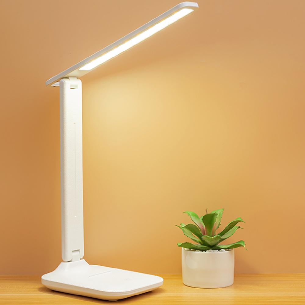 Customized Student Foldable Table Lamp Rechargeable 1200mAh Three Color Temperature Eye Protection Dormitory Desk Lamp