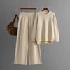 Fashion Wind Thick Loose Knitting Sweater Pants Suit Knitted Sweater and Pants Set