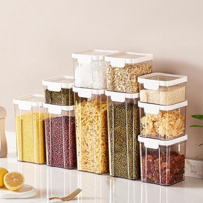 Transparent Airtight Food Storage Jar for Grains & Cereals - Sealed Fresh-Keeping Container with Lid