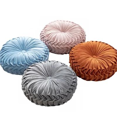 Handgenähtes Leicht Luxuriöses Kleines Kürbisrad Rundes Kissen Verfügbar für Alle Jahreszeiten Wohnzimmer Sofa Tatami Kissen