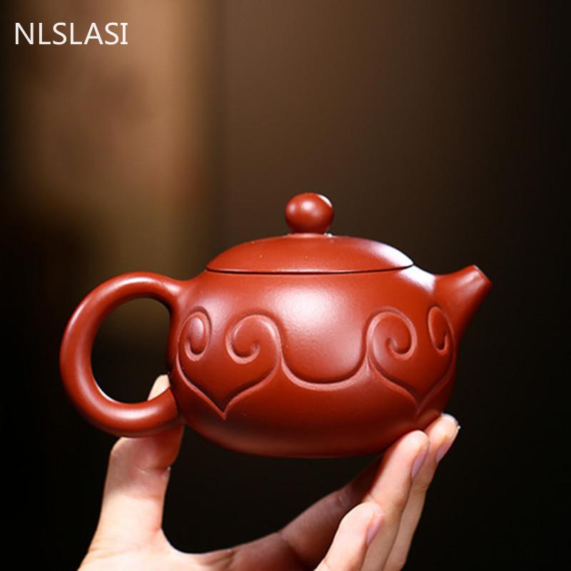 Yixing Raw Ore Xishi Tea Pots Handmade Purple Clay Teapot Dahongpao Beauty Kettle Chinese Tea Ceremony Gifts Tie Guanyin 230ml