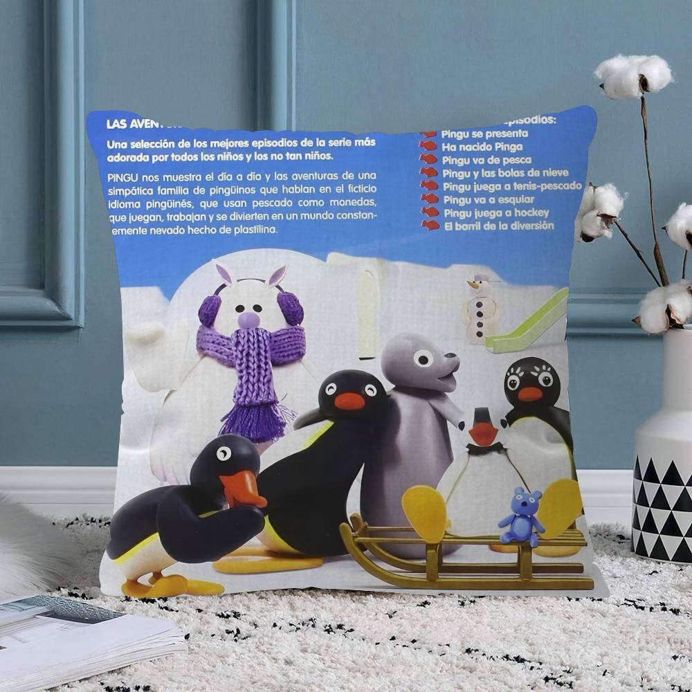 Pingu Cartoon Pingu Penguin Cushion Cover Decorative Pillow Sofa Home Decor case pillow cases 30x30 cm