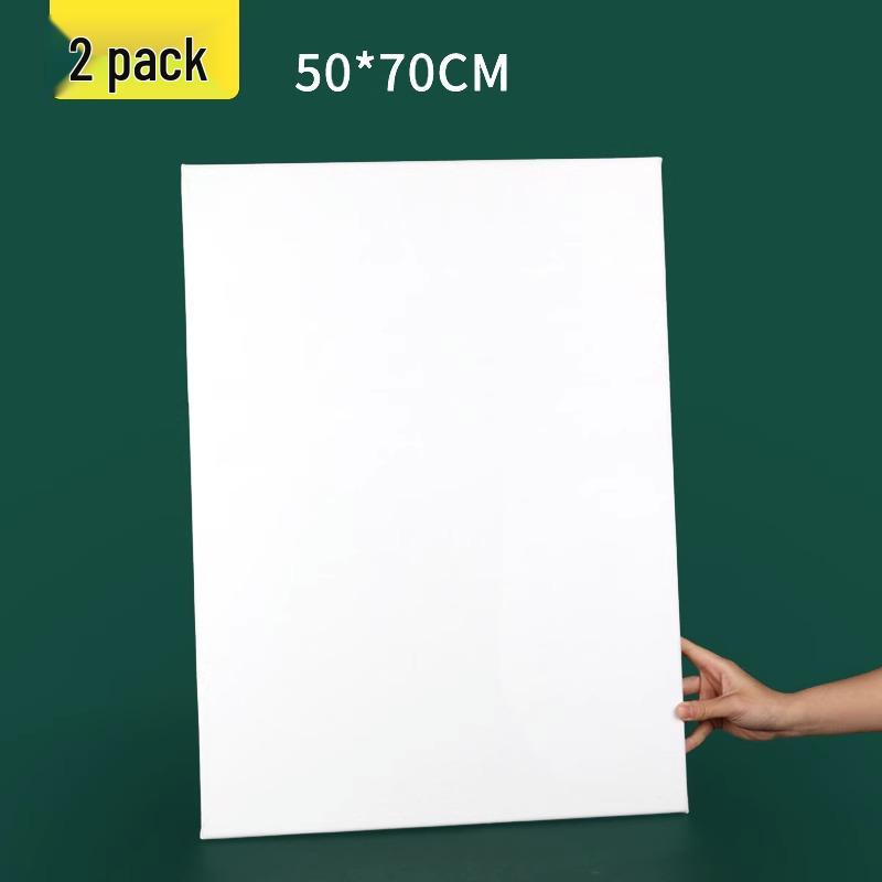 Long Strip Solid Wood Framed Canvas: Rectangle Acrylic Painting On Pure Cotton Linen