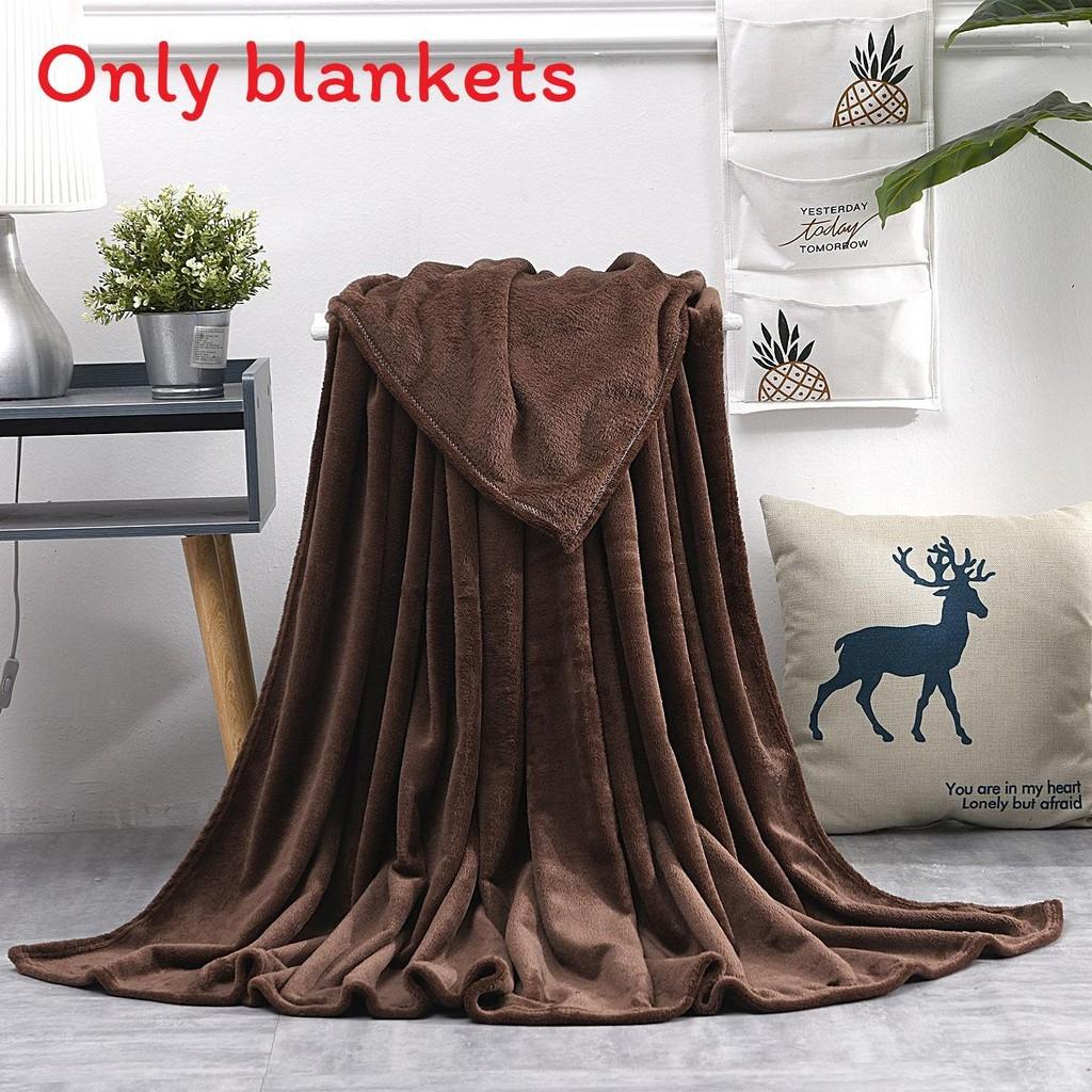 Solid Simple Color Soft Plush Blanket For Napping Sofa And Daily Bedroom Use
