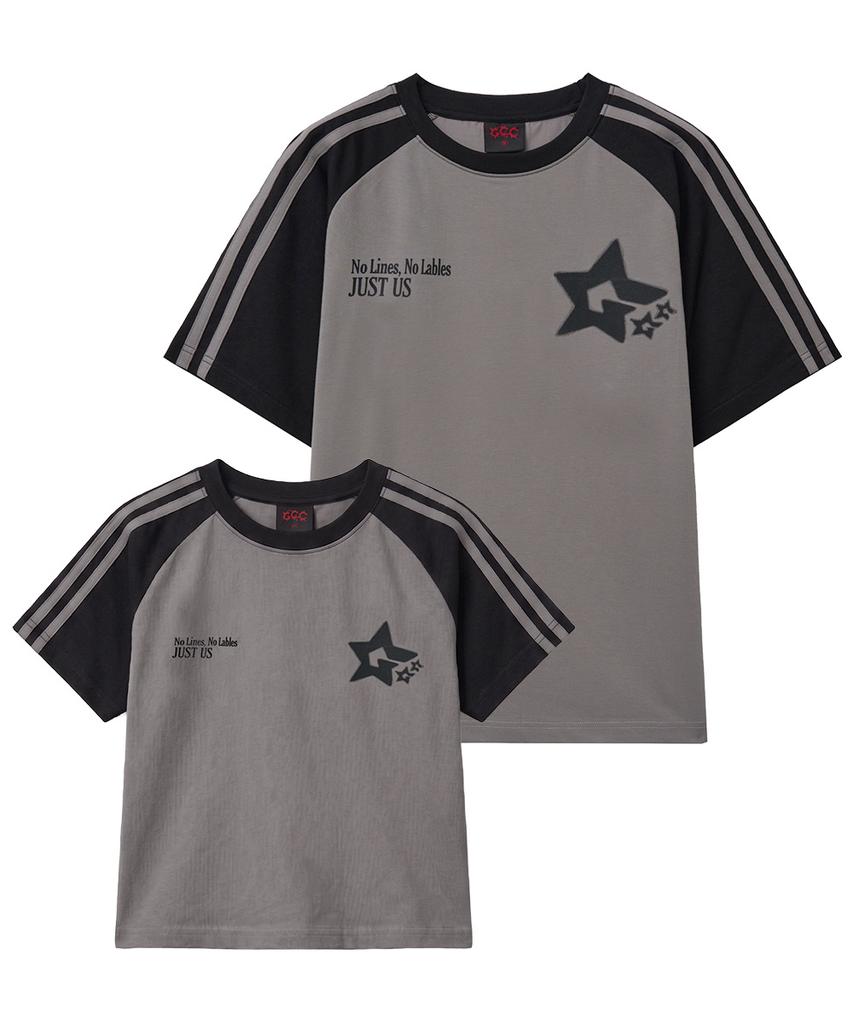 Geuleigaijeukeulleob 2-Type Raglan Track Cooling Short Sleeve T-Shirt Black