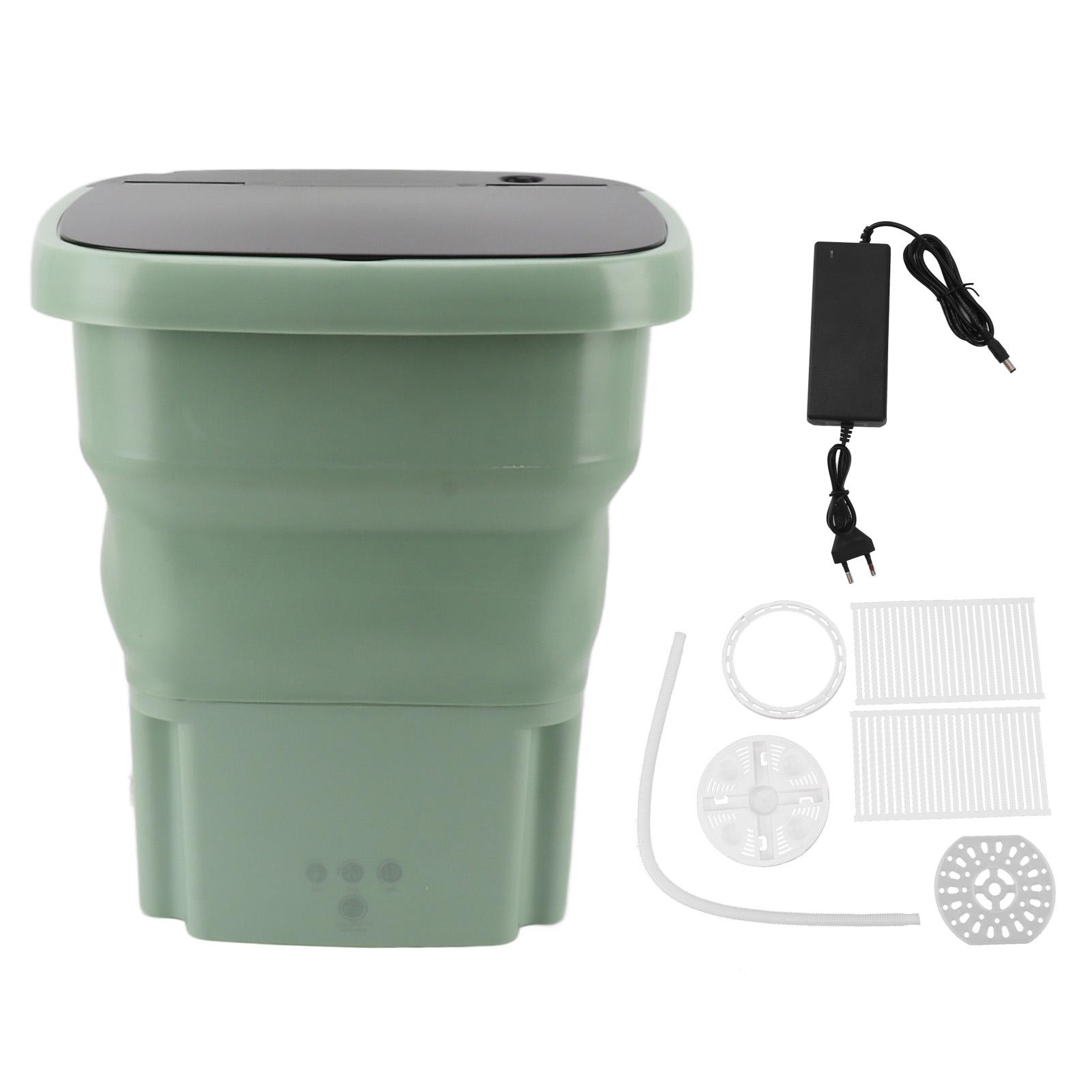 

Мини-стиральная машина многофункциональная складная эффективная функция дегидратации портативная стиральная машина 100-240 В EU Plug зелёный