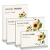 Acrylic Poster Display Stand Double Side Clear Display Stand for Poster T Shape Sign Holder for Restaurant Retail Shop