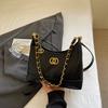 New Diamond Chain Women's Bag Fashion Splicing Shoulder Bag Texture Messenger Bag Women's Tide