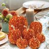 7x Artificial Glitter Pumpkins Fake Pumpkin Centerpiece Party Lifelike Home Halloween Craftsmanship Holiday Fall Decorations