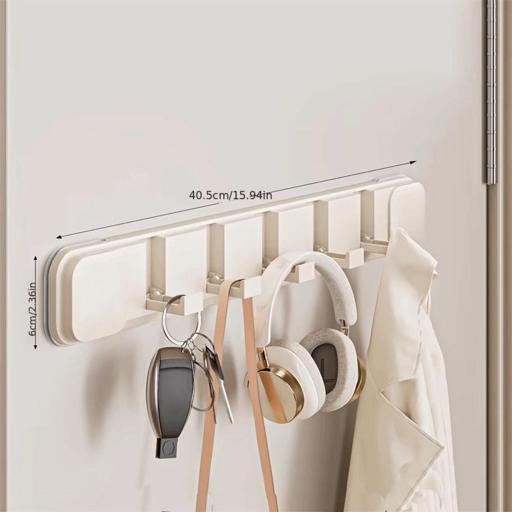 Wall Mount Door Hook Coat Rack Multi-Hook Kitchen Organizer  Entryway Key & Bag Hanger