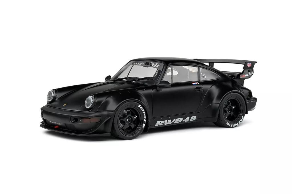 Solido 1/18 Porsche 911 (964) RWB Darth Vader 2016 Matte Black Lauvelt SOLIDO Die-Cast Model