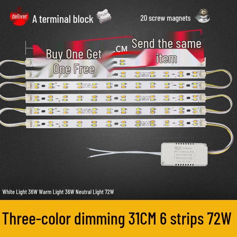 Dimmable LED Ceiling Light Panel: Dual/Triple Color Light Board & Bar