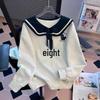 La Chapelle Retro Sailor Collar Sweatshirt