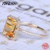 925 Sterling Silver Fashionable Square Inlaid Gemstone Ring for Women's Wedding Jewelry Gifts and Party Accessories 2025