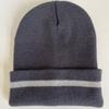 Knitting Hat Reflective Strip Design Warm Unisex Hat Outdoor Windproof Cold Resistance Elastic Hat Headwear