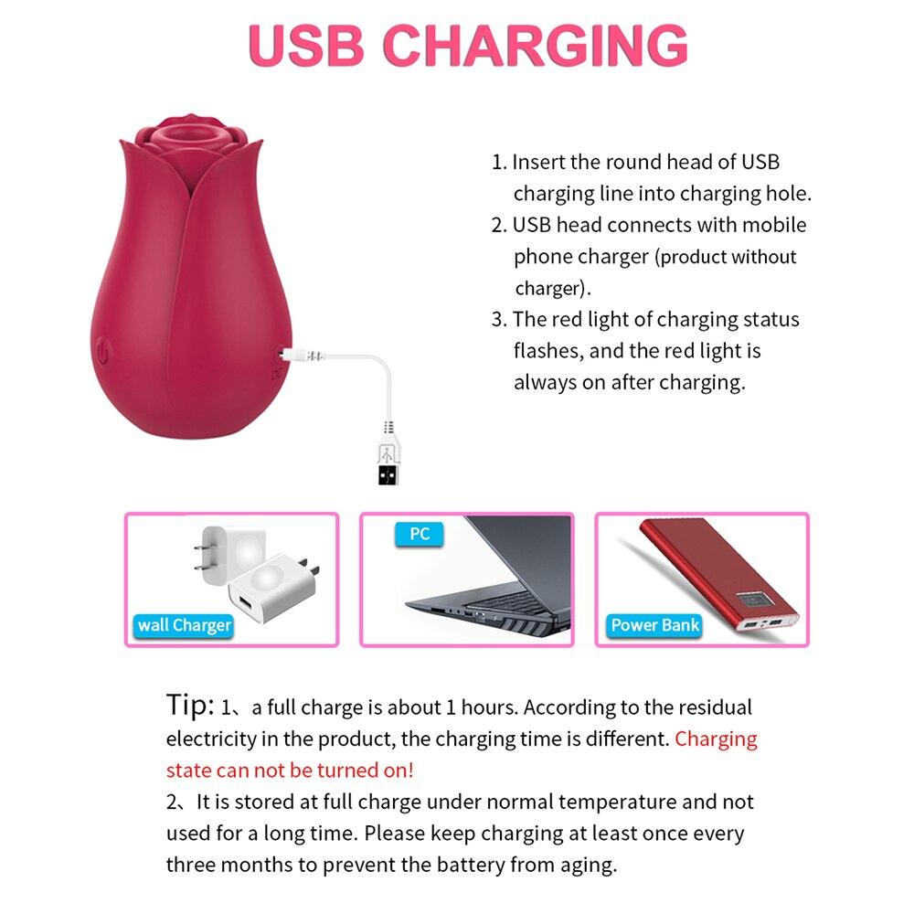 10 Geschwindigkeit Rose Saugen Vibrator Sexspielzeug Weibliche Oral Klitoris Klitoris Brustwarzen Lecken Brustwarzen Erwachsene 18+ Vibrator Weiblich