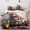 Genshin Impact Bedding Sets 100% Polyester Printed Comforter Bed Cover Duvet Cover Pillow Case 2-3 Pieces Sets Kids Adult Size