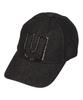 Yunibeosyeolkemiseuteuli Applique U Black Denim Ballcap Washed Ballcap