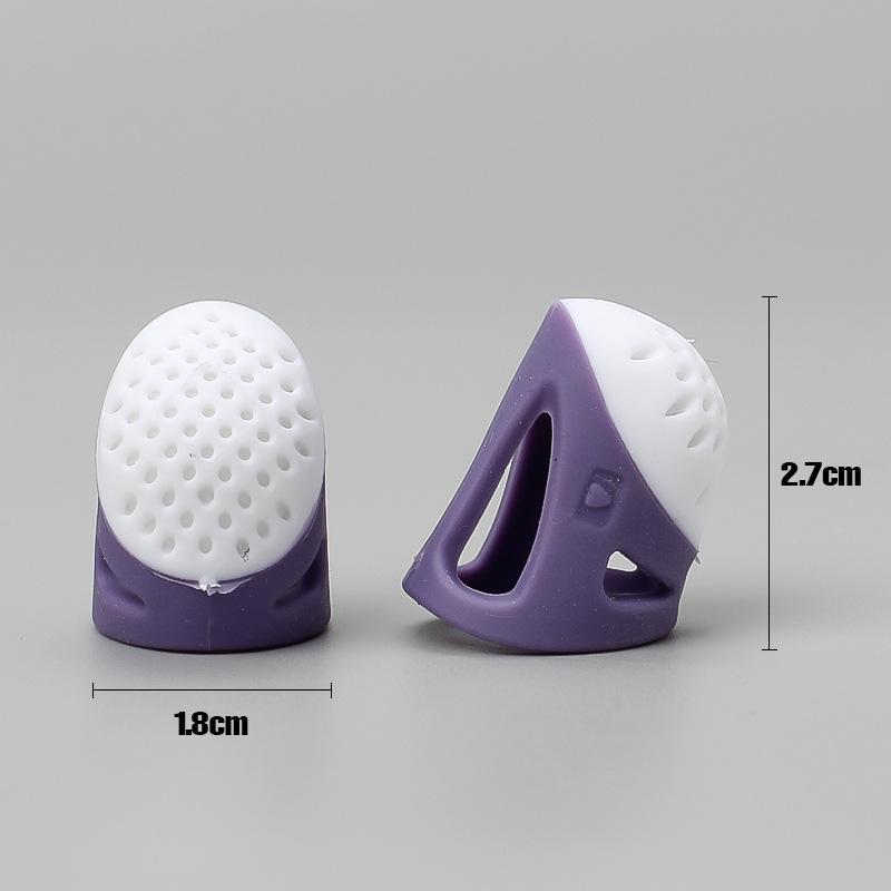 1PC Hand Cross-stitch Anti-stick Finger Cover Silicone Sewing Thimble Anti-slip Finger Protection