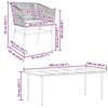 VidaXL Garden Dining Set Cushions 9pcs Brown Poly Rattan Glass 3334526