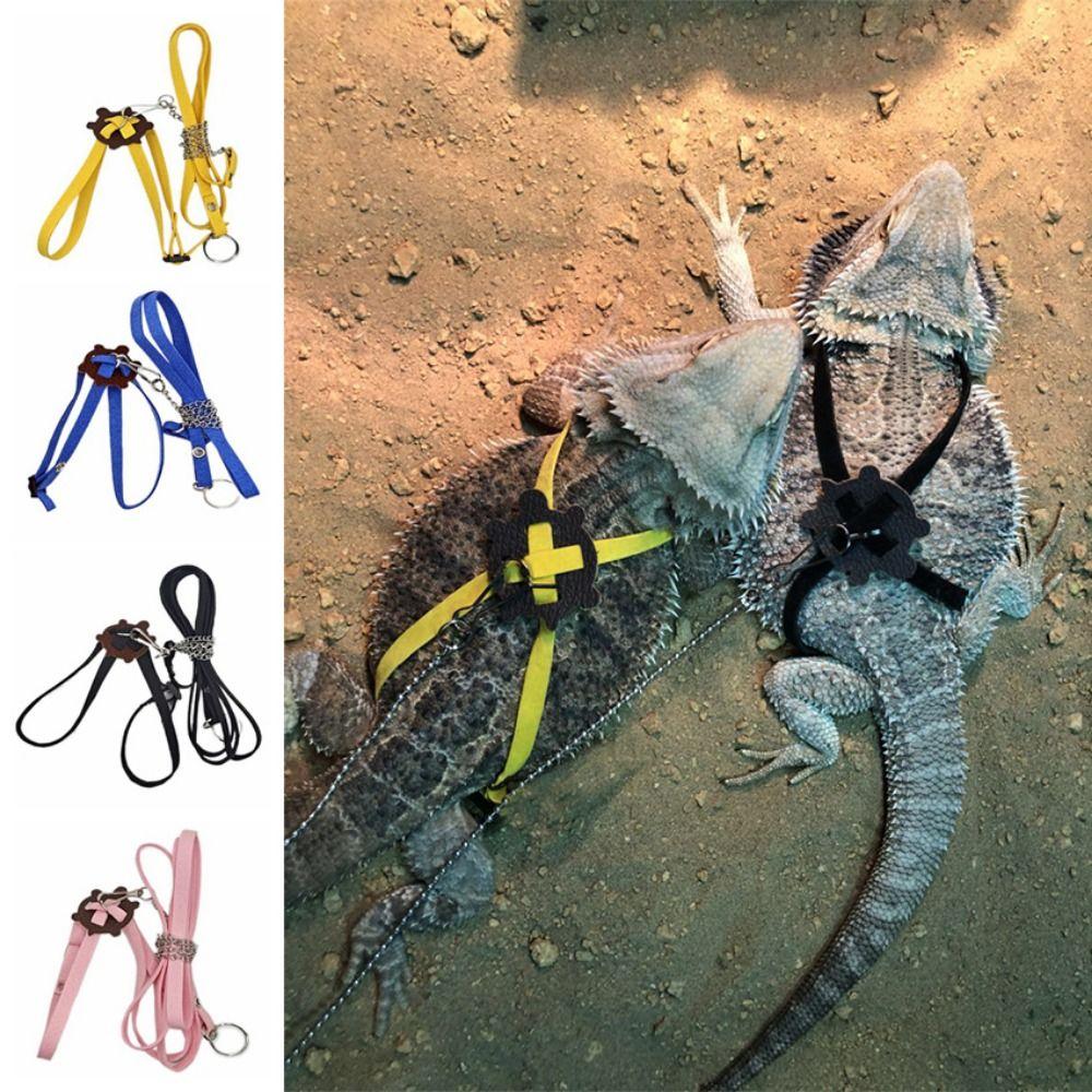 Practical Pet Walking Harness Soft Strap Tortoise Chest Strap Lizard Traction Rope  Pet Supplies