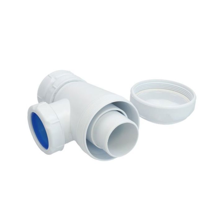 Sink Siphon - Fontastock - FSKFSI001 - Extendable 1-1/2" - White - 7x6x12 Cm