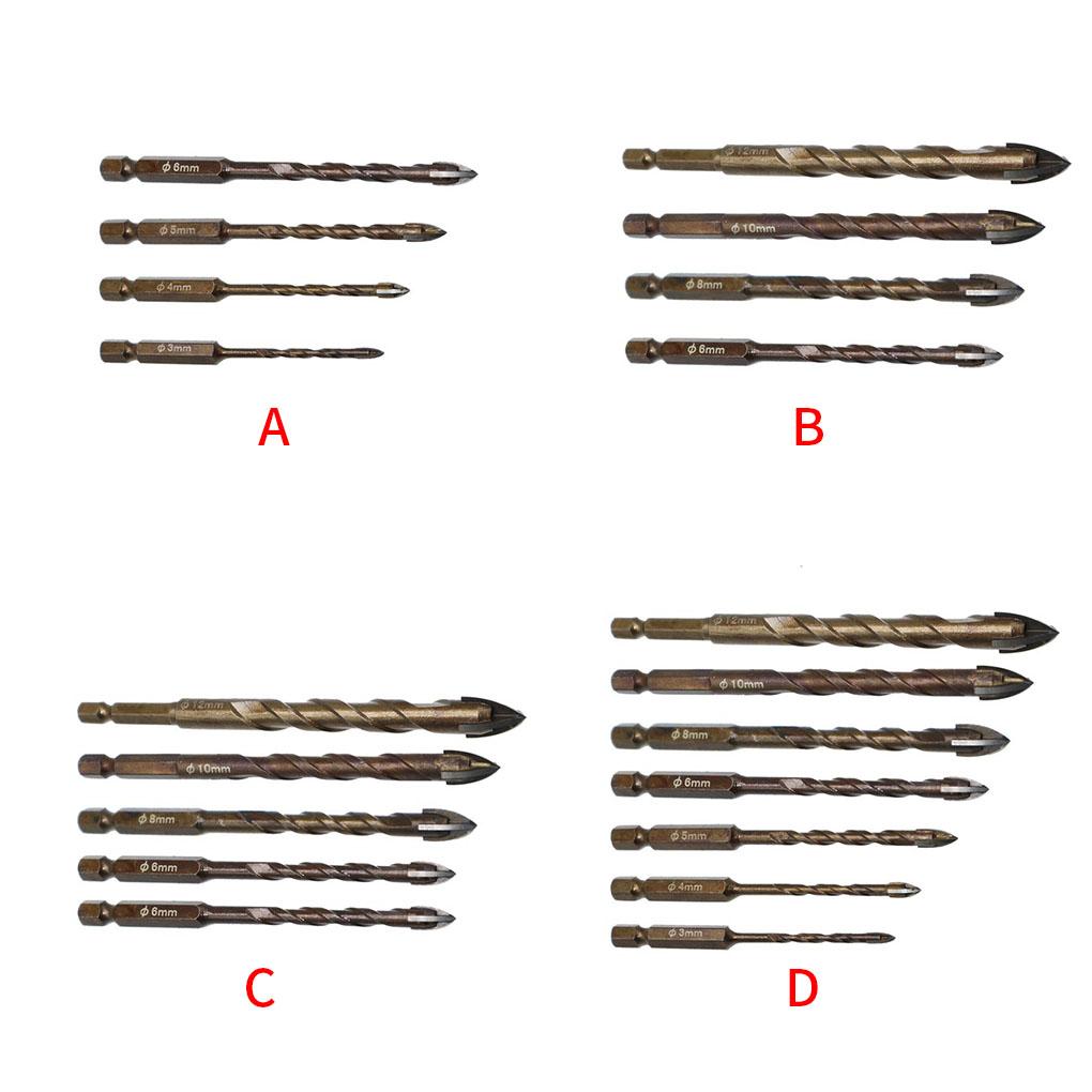 Drill Bits Hexagon Tile Stone Openers Alloy Hole Openers Alloy Woodworking Glass Drill Set
