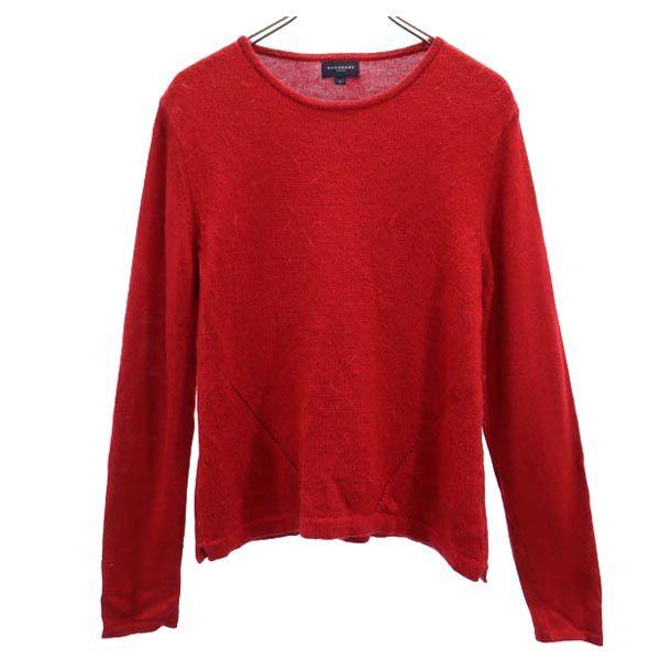 Burberry Sanyo Shokai Made In Japan Wool Mohair Blend Golf Long Sleeve Knit Men's Used