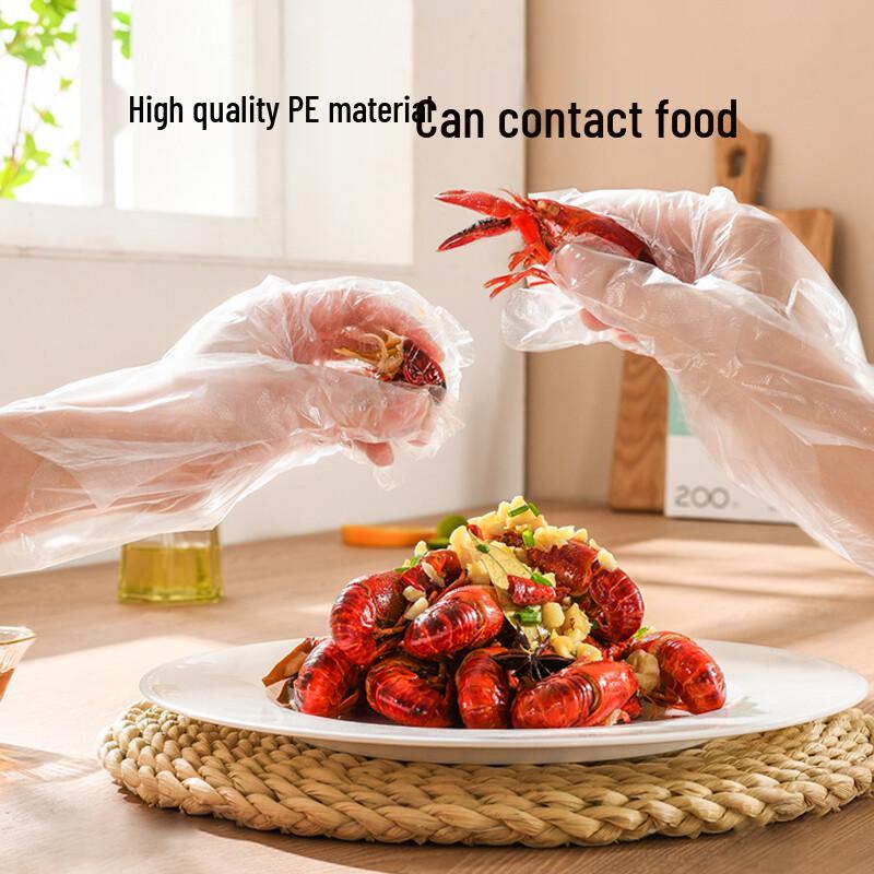 YouAo Zesílené PE Jednorázové Potravinářské Rukavice