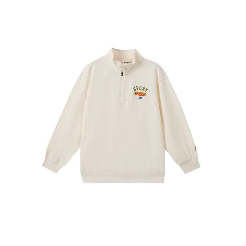New Balance Sweatshirt Cream White Children Aged 3 7 Years Old 7ZF13063-CM 140