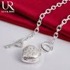 925 Sterling Silver Romantic Heart-shaped Necklace Fashionable Wedding Jewelry