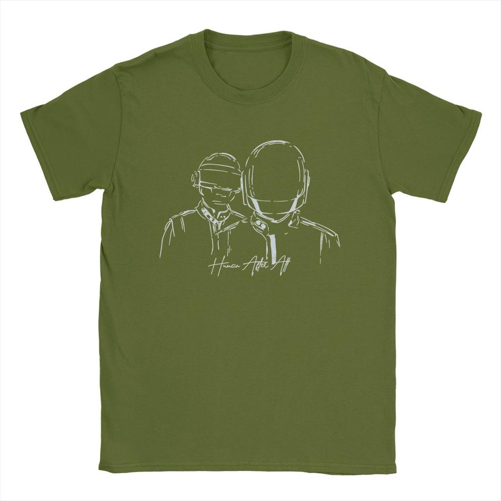 Human After All Daft Punk Herren T-Shirt Freizeit T-Shirt Kurzarm Rundhals T-Shirt Reine Baumwolle Geburtstagsgeschenk Kleidung