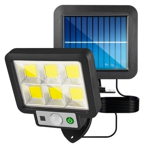 Bardzo Mocna Lampa Solarna Halogen Led Czujnik Ruchu Zmierzchu 15W 6500K