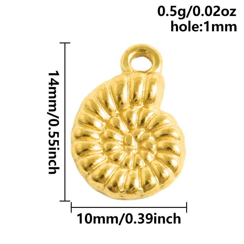 

6x Waterproof Real Gold Plated Charm Fish Crab Cross Heart Stainless Steel Charms For Jewelry Making Bulk Enamel DIY Bag Pendant