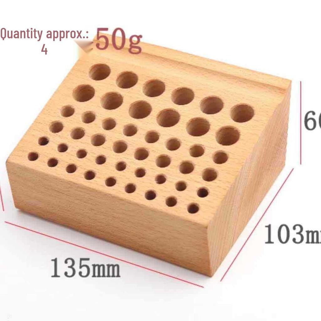 46-Hole Wooden Watch Repair Tool Holder
