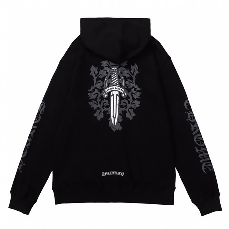 828 CHROME HEARTS 2025 Autumn and Winter New Plus Size Classic Style Logo Zipper Hooded Sweatshirt, Suitable for Couples To Wear
