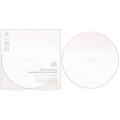 Kiss KiSS Matte Chiffon Finishing Loose Powder 01 Reduces Shine and Extends Makeup Wear Light, 14g, Semi-Matte,